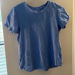 Women’s blue striped top